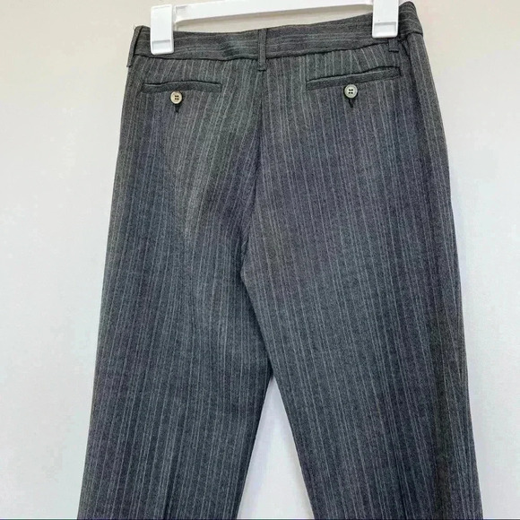 Etro Womens Wool Striped High Rise Wide Leg Pants Trousers Gray Size 38 - Picture 4 of 12